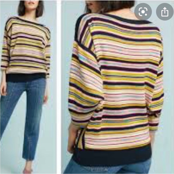 Anthropologie Moth Striped Sweater - Picture 3 of 15